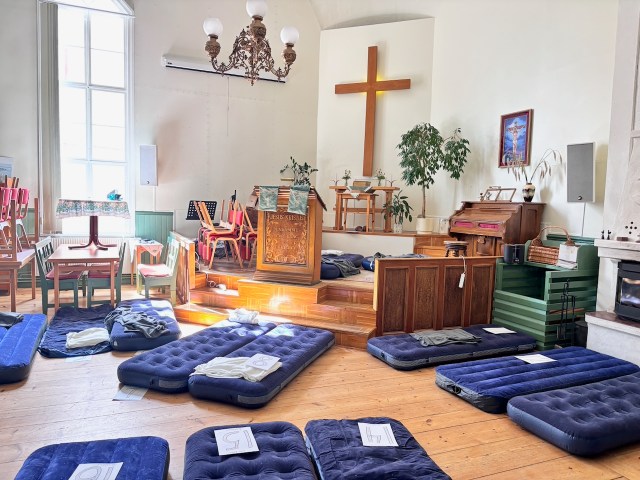 Dormitory in an active church in Älvsdalen.